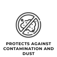 Protects against contamination and dust